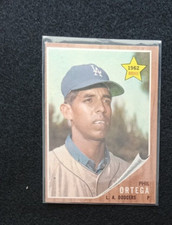 1962 Topps Baseball Card   #69 PHIL ORTEGA Dodgers Item 2 NRMT  O/C