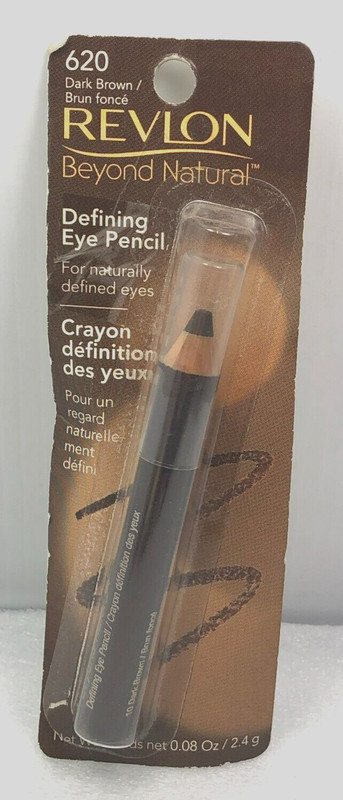 New  REVLON BEYOND NATURAL Defining Eye Pencil - 620 DARK BROWN **SOLD AS-IS