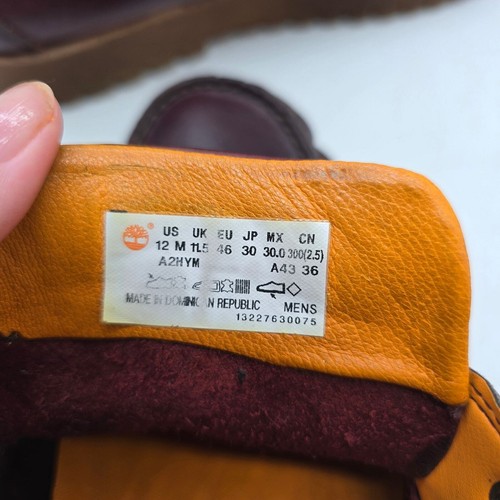 Timberland Jackson's Landing Boat Oxford Shoes Casual Burgundy 12M NO LACES - Picture 9 of 9