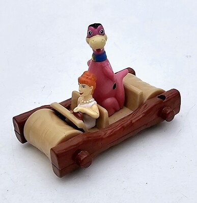  1993 McDonalds THE FLINTSTONES Happy Meal Toy WILMA FEUERSTEIN mit SAURIER DINO