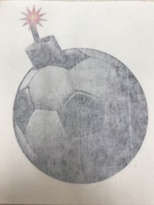 NEW Sticker Soccer Ball Bomb Explode  Car Sticker Sports Vinyl Decal Waterproof