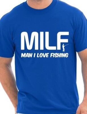 MILF Man I Love Angeln Hobbies Sport lustig Herren T-Shirt Größe S-XXL