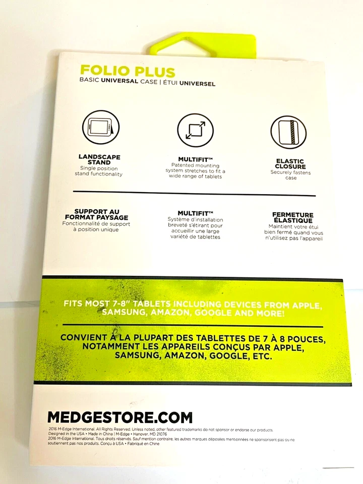 Universal Folio Case Fits 7-8" Tablets MEDGE-Apple, Samsung, Amazon, Google - Image 2 of 2