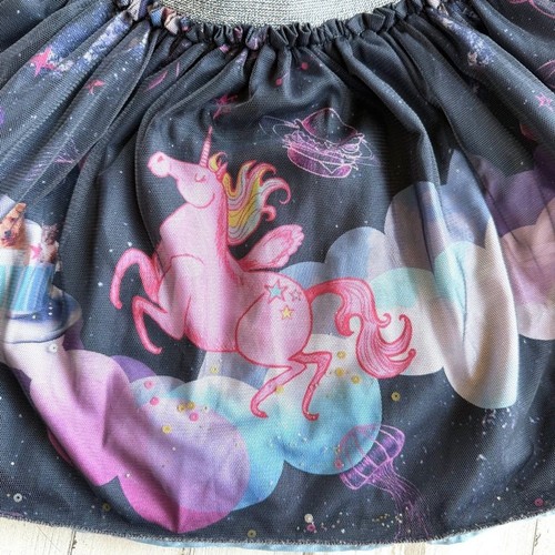 Cakewalk by Oilily Tulle Skirt Girls 5-6 (110-116) Outer Space Animals Whimsical - Picture 9 of 18