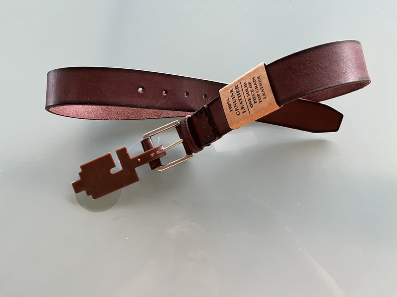 STONE MOUNTAIN Extra Thick Heavy Duty 1.5" Men's Belt Tan Brown MED (34-36) NWT