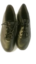 Easy Spirit Motion Black Leather womens size 10 Eur 42 1/2  laceup walking shoes