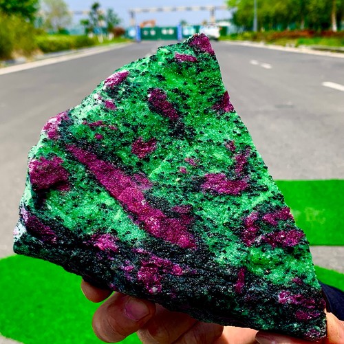 2.02LB Natural green Ruby zoisite (anylite) crystal Chakra Healing Energy - Picture 15 of 21