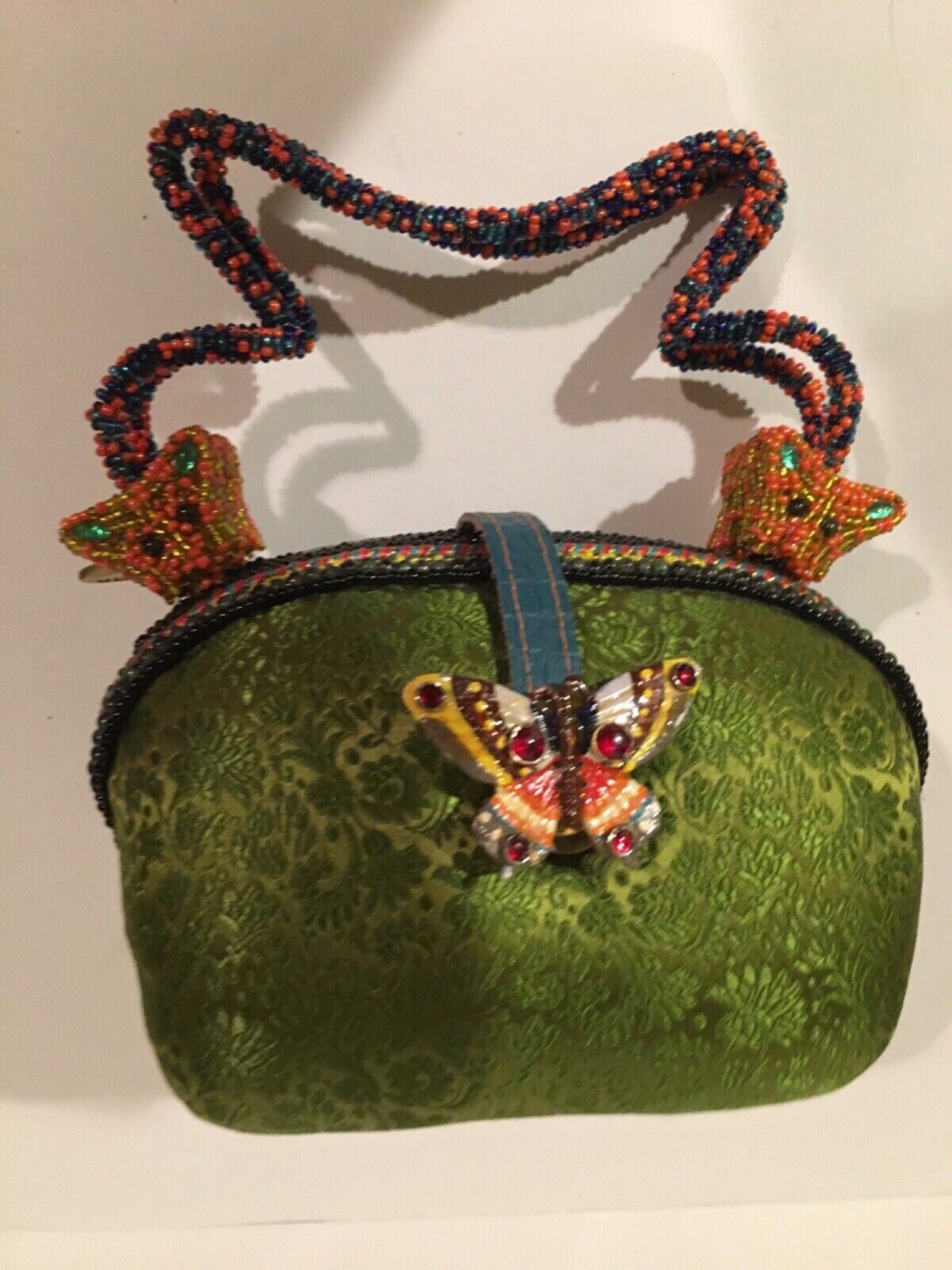 Vintage Mary Frances Rare Beaded Butterfly Purse eBay