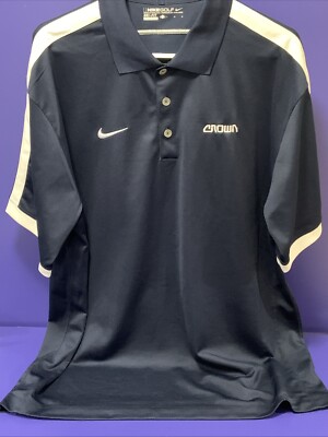 NIKEGOLF Dri-Fit Golf Polo~CROWN Co. Logo Size L.
