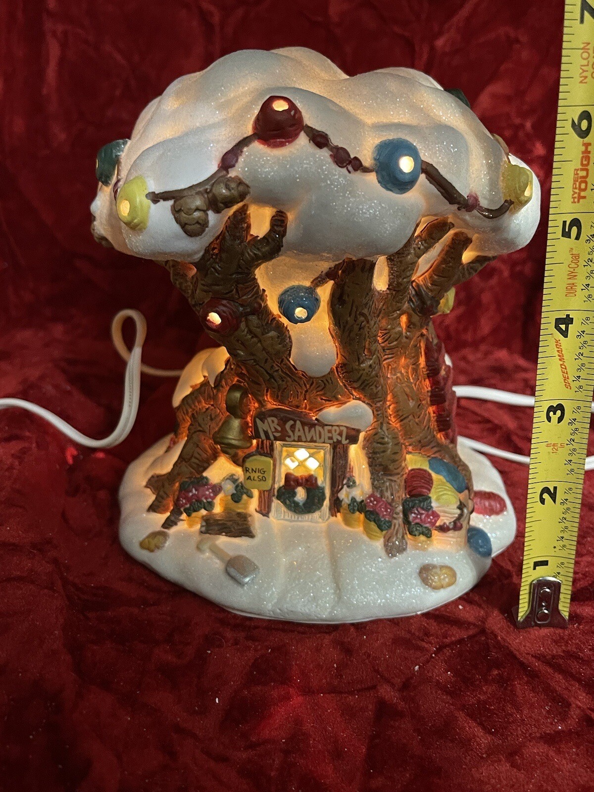 Disney Christmas In the 100 Acre Wood Hand Crafted Lighted Village 3 Pc