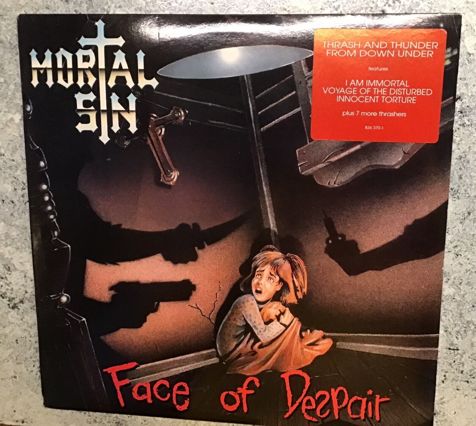 Mortal Sin Face Of Despair 1989 Vinyl LP original Vertigo 1st press EX Used