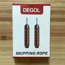 DEGOL Skipping Rope with Ball Bearings Rapid Speed Jump Rope Cable Ergonomic NEW