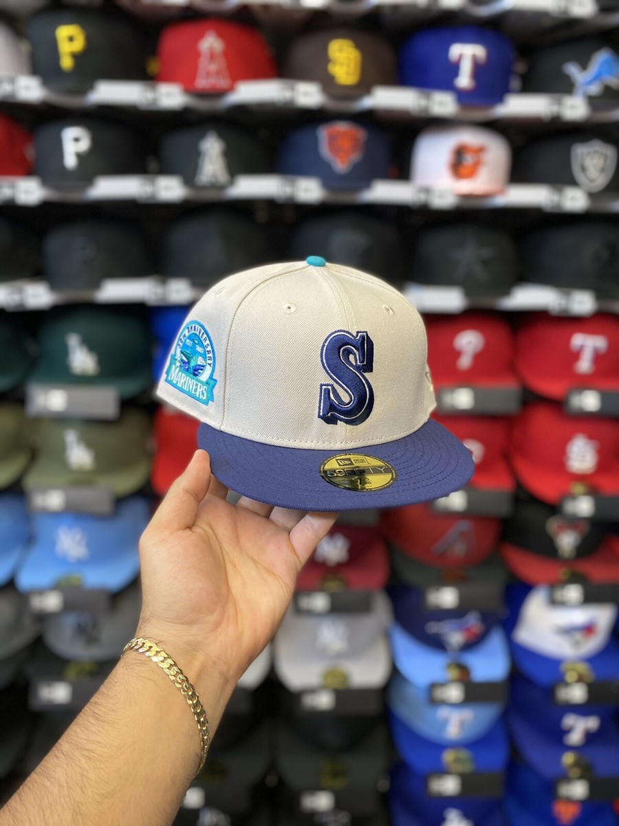 New Era Seattle Mariners Gray/Navy 59fifty Fitted Hat (Sz 7 5/8