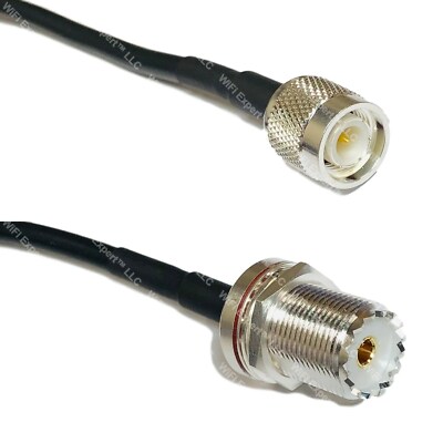 LMR200 Silver TNC MALE to UHF Female BULKHEAD Coax RF Cable USA Lot