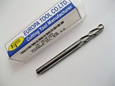 Image of 3mm CARBIDE BALL NOSED END MILL SLOT DRILL 3 FLUTED EUROPA TOOL 3073030300 A15