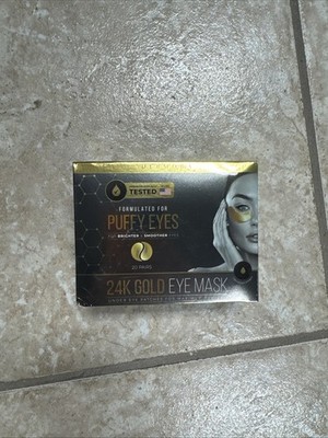 Dermora Eye Mask Golden-Glow Formulated For Dark Circles & Puffy Eyes  20 Pairs