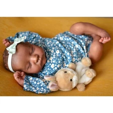 Reborn Baby Doll Black Girl 19 Inch Soft Body Realistic Newborn Play Gift