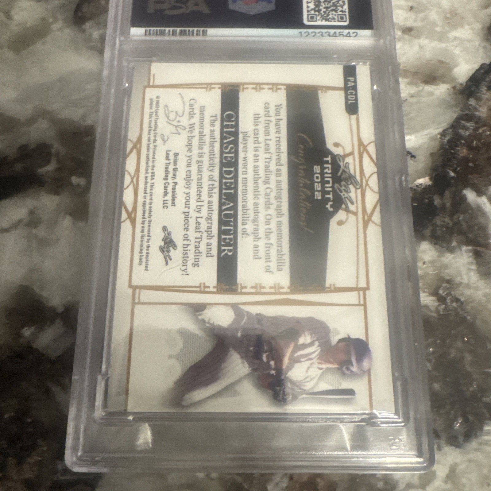 Holiday sale ! 🔥 Trinity Chase Delauter RC Auto Patch Silver Foil #/99 PSA 8 view 4