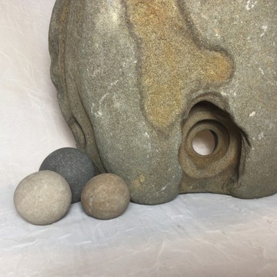OOAK Large unique natural hag sand stone concretion display hex adder holey rare