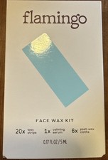 Zestaw wosku do twarzy Flamingo 3-pak, 20 pasków, serum uspokajające, 6 ściereczek