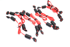Lot of 8 Red Sata Cable E2094S 1128 rH 2FT - 26AWG W/ Dust Seal Quick Connector