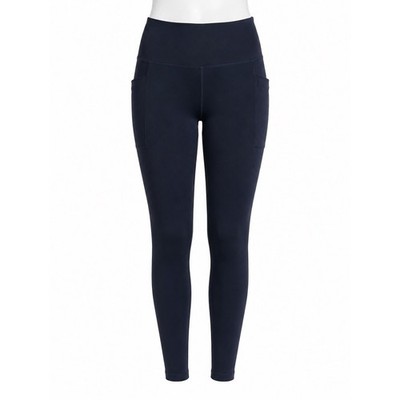 Size M Athleta Women's Salutation Stash Tight Leggings Black Blue Marbled 28''