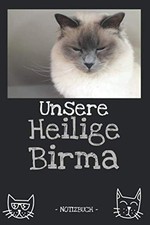 Heilige Birma Notizbuch liniert Fotocollage DIN A5 Geschenk Katzenbesitzer