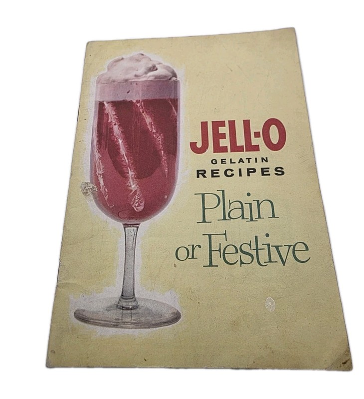 JELL-O GELATIN ADVERTISING FOOD DESSERT RECIPES BROCHURE 1961 VINTAGE