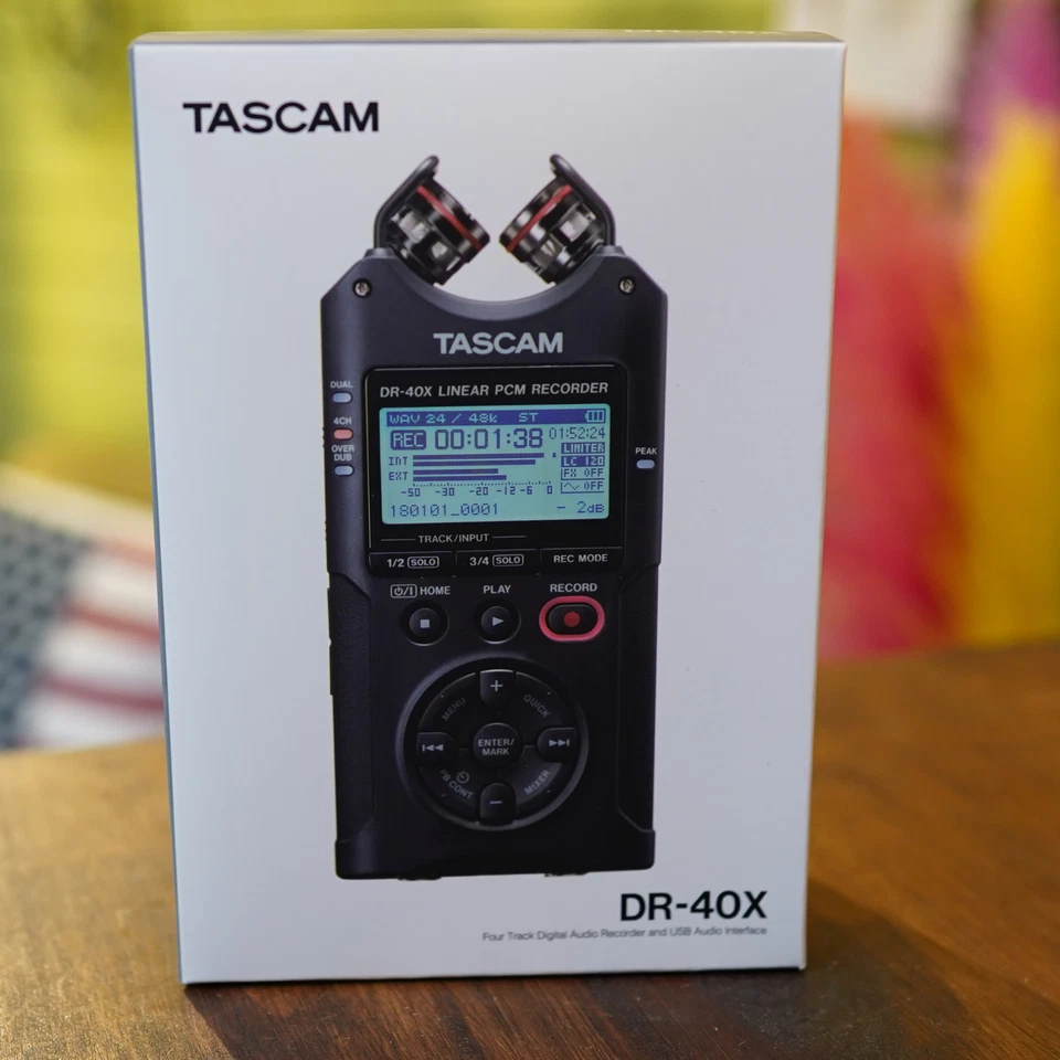 TASCAM DR-40X interfaccia audio USB 4 canali PCM lineare pratico registratore - Immagine 2 di 4
