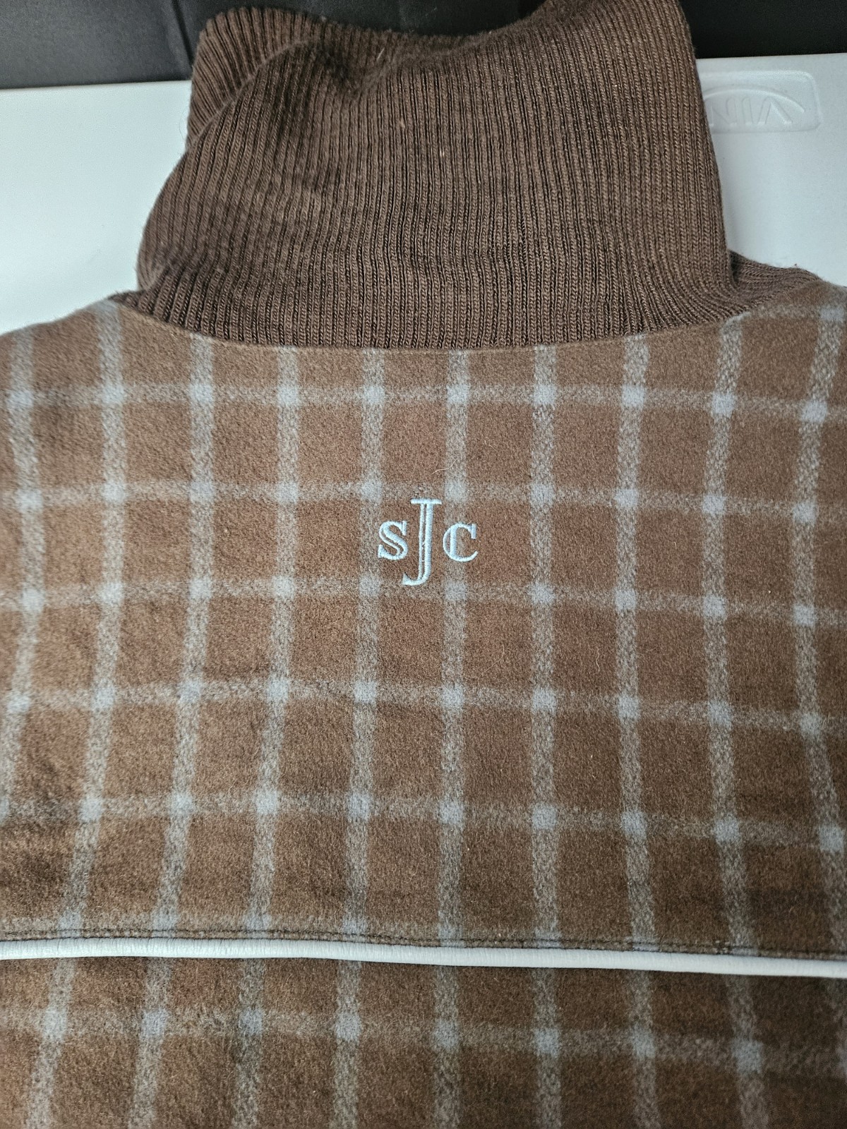Rare , Vintage Sean John Brown And Grey Plaid Jacket Size Xxl image 4