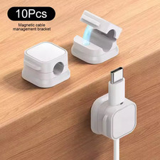 10Pcs Magnetic Cable Clips  Cord Holder, Under Desk Cable Management Lot