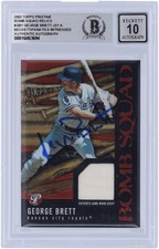 George Brett Royals Signed 2003 Topps Pristine Bomb Squad #PBS-GB1 BAS 10 Card