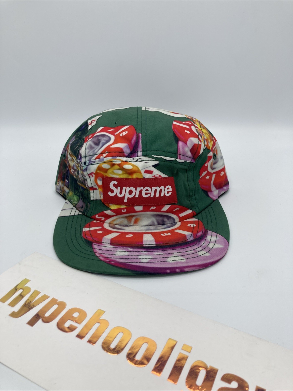 Supreme FW18 Casino Camp Cap Hat Green VNDS - Gem