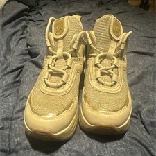Michael Kors Gold Glitter Textile Leather SG19H Women's Low Top Sneakers