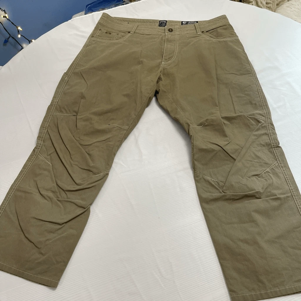 Kuhl Pants Mens 40X29 Cargo Hiking Pocket Straight Fit Dark Olive Casual Revolvr