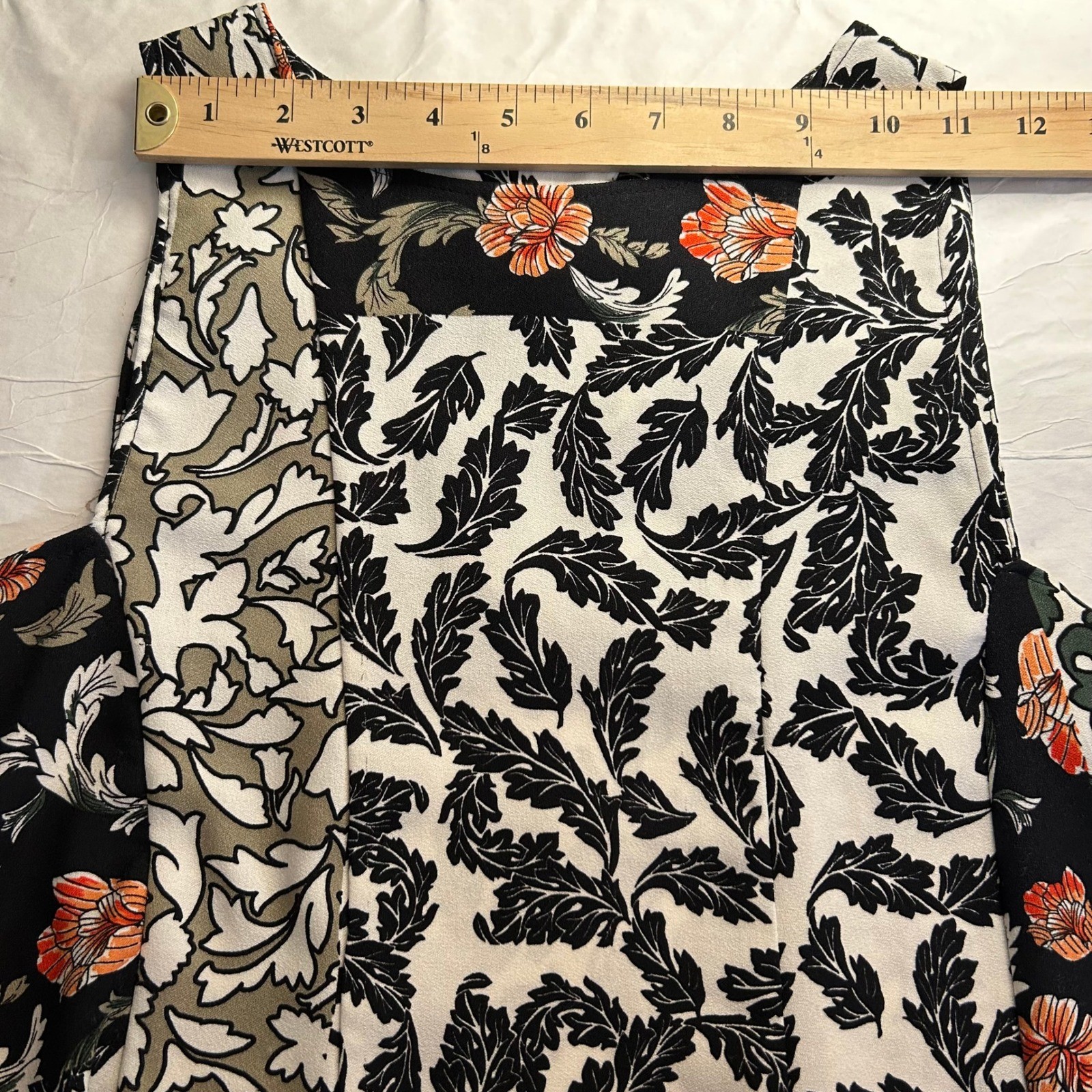 Zara Basic Womens Patchwork Floral Leaf Print Sle… - image 7