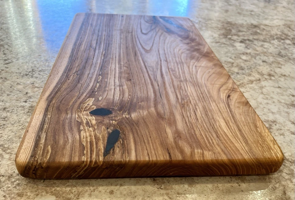 Placa de corte/charcutaria de bordo rachada Lightning Struck epóxi verde profundo - Imagem 3 de 4