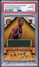 2013 Panini RC Gold Standard #231 G.Antetokounmpo Autograph Jersey PSA 10