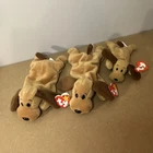 Ty Beanie Babies Bones Dog Plush Beanbag Lot of 3 1994 Vintage