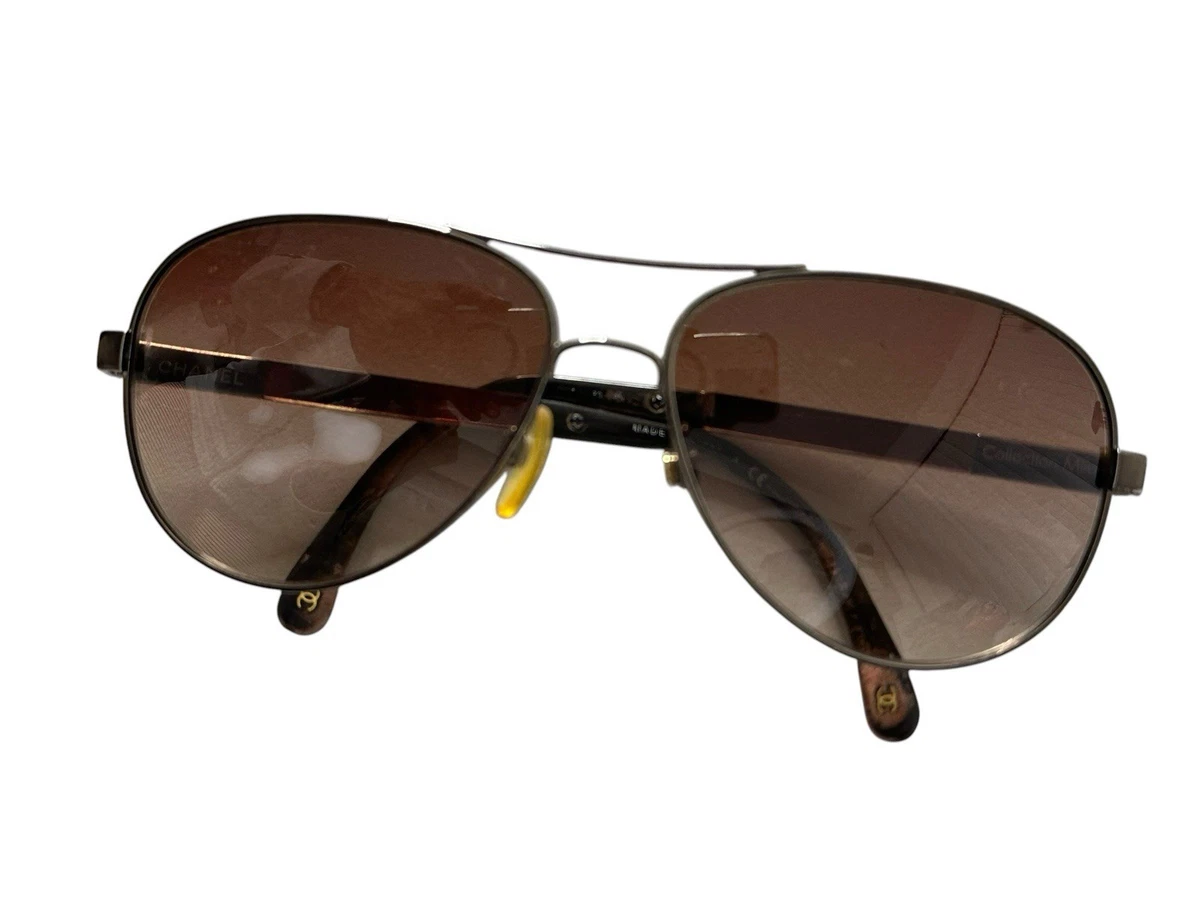 CHANEL Silver Brown Sunglasses for Women for sale | eBay display picture 3