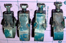 4 VINTAGE CAR RESTORATION Wittek Tower Hose Clamps 1970's Blue Paint Mixed Lot