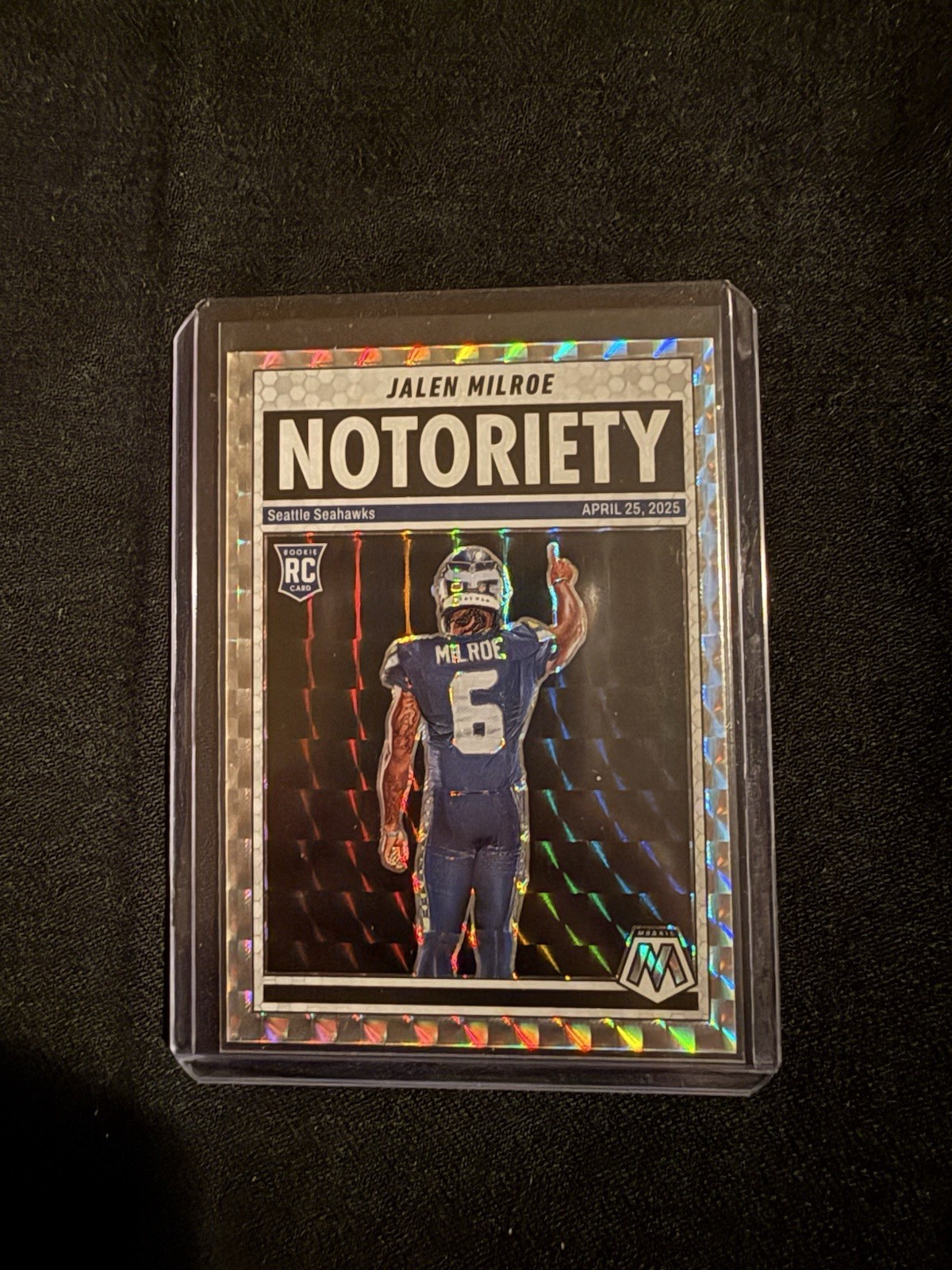 Jalen Milroe Rookie Notoriety Silver Mosaic Prizm - 2025 Panini Mosaic #15