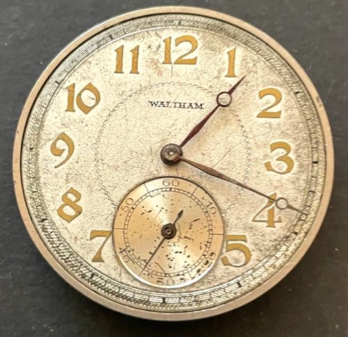 Antique 1924 Waltham PS Bartlett 1894 Pocket Watch Movement Parts/Repair 12s 19j