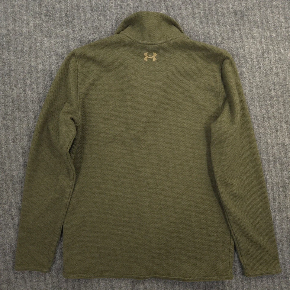 Suéter Under Armour Specialist Grid Henley Para Hombres M Verde 1/4 Tejido a Presión Vellón Foto 3 de 4