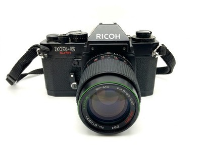 Ricoh KR-5 super + Hanimex 80-200mm f/4.5 Kit Set Analog SLR 35mm Kamera