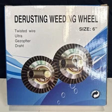 6” Derusting Weeding Wheel Twisted Wire Brush Lawn Mower Weed Eater Attachment