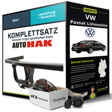 Für VW Passat Limousine B6 Typ 3C2 Anhängerkupplung starr +eSatz 13pol 05-10 NEU
