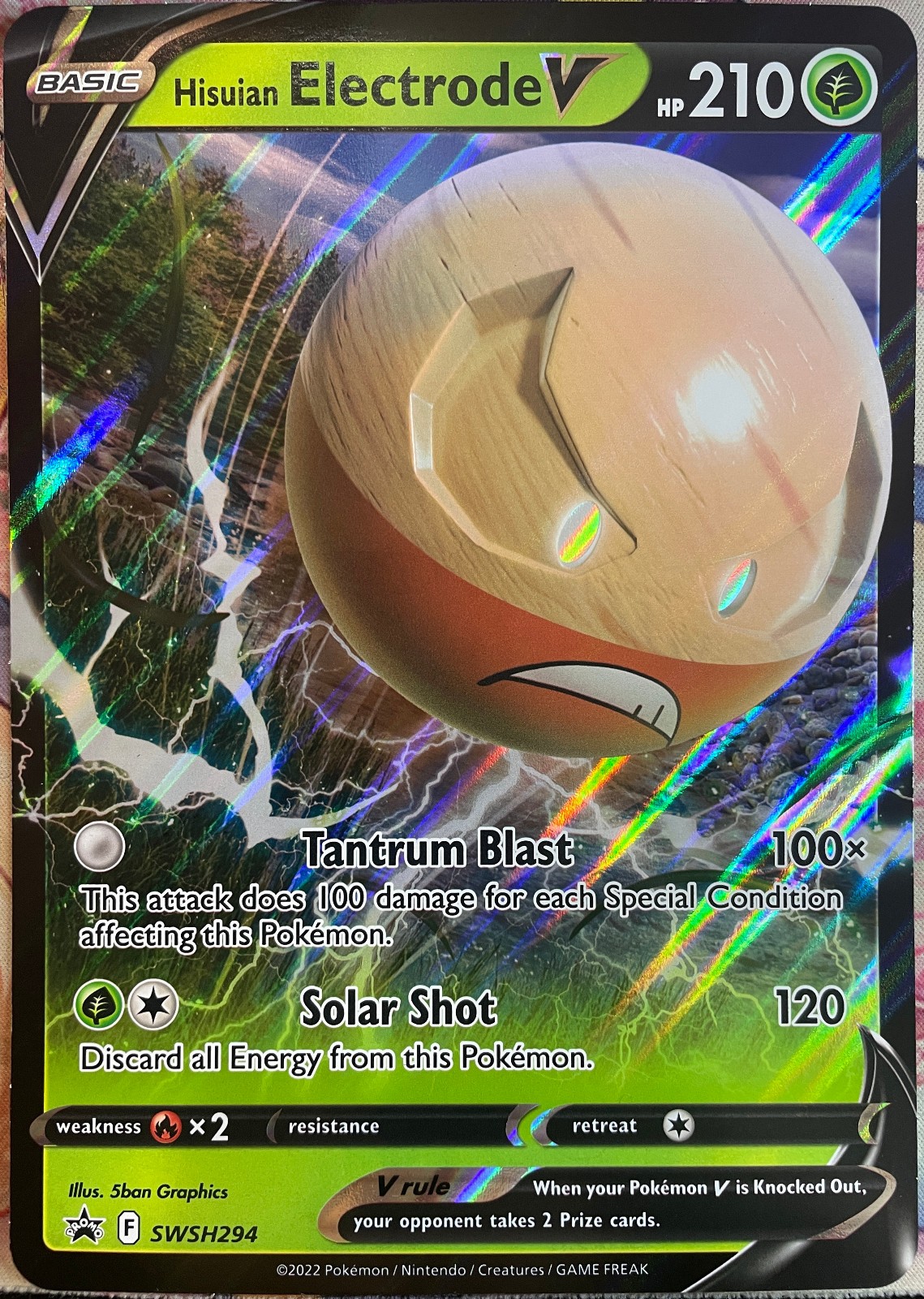 Hisuian Electrode V Black Star Promo *Jumbo Card* - SWSH294 - Pokemon 2022