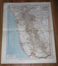1928 VINTAGE MAP OF NAMIBIA / WINDHOEK SWAKOPMUND / SOUTH WEST AFRICA