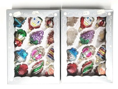 Vintage Blown Glass Ornaments Kurt Adler Christmas Ornaments 21 Ornaments In Box